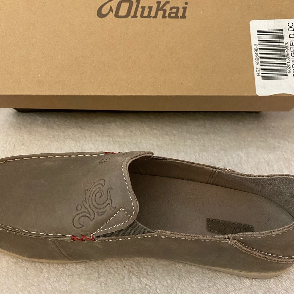 Brand new, in box Olukai Nohea Nubuck loafers.